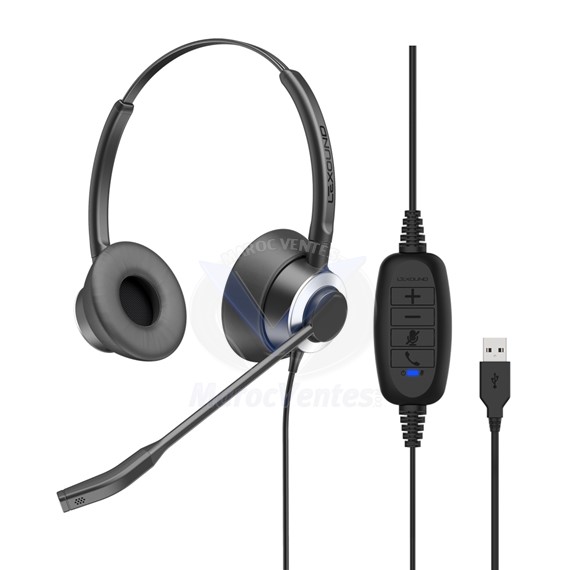 Casque Binaural UC Connexion USB-A Cordon USB A-LX PRO 5000 B USB-A LX